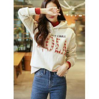 Hola Dip-back Plaid-trim Hoodie