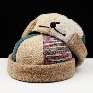 Color Block Panel Brimless Hat