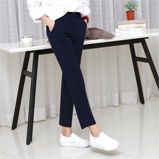 Tapered Fleece-lined Dress Pants