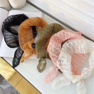 Embroidered Lace Scarf