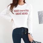 Round-neck Letter Printed T-shirt