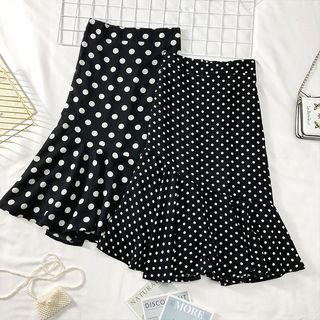 High-waist Polka-dot Mermaid Skirt
