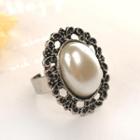 Faux-pearl Ring  Silver - One Size