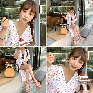 Two-way Buttoned Long Floral Dress