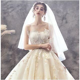 Flower Accent Wedding Ball Gown