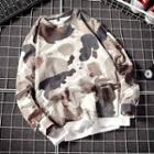 Mock Two Piece Camo Pullover