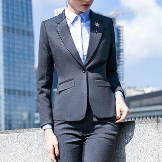 Couple Matching Slim Fit Blazer/ Dress Pants/ Single-breasted Vest/ Mini Pencil Skirt/ Long-sleeve Shirt