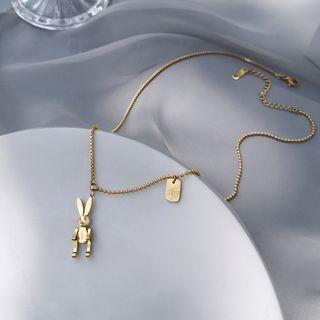 Rabbit Necklace Gold - One Size
