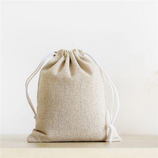 Linen-blend Drawstring Bag