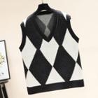 Diamond Jacquard Sweater Vest