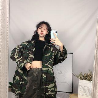 Camo Long-sleeve Zip Jacket