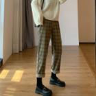 Corduroy Straight-cut Wide-leg Pants
