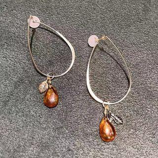 Amber Leaf Charm