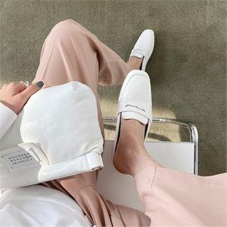 Backless Flat Penny Loafers