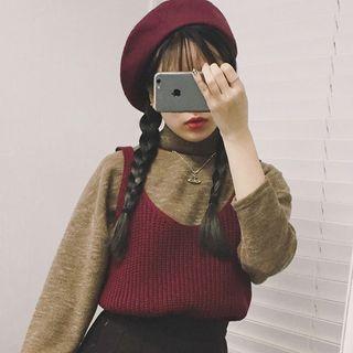 Scoop-neck Knit Vest