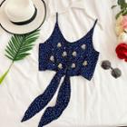 Floral Embroidered Cropped Camisole Top