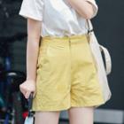 Scalloped-waist Shorts
