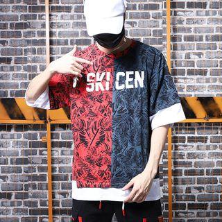 Short-sleeve Colorblock T-shirt