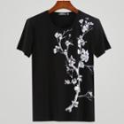 Peach Blossom Print Short-sleeve T-shirt