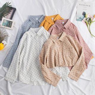 Long-sleeve Heart Pattern Shirt