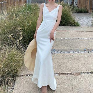 Sleeveless Maxi Mermaid Cocktail Dress
