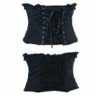 Smocked Lace-up Corset Belt