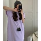 Side-slit Midi T-shirt Dress