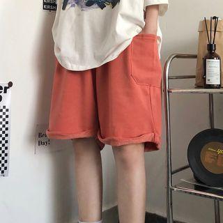 Plain Pocket Straight Cut Shorts