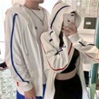 Couple Matching Hodded Zip Jacket As Shown In Figure - One Size