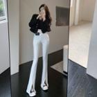 High Waist Slit Flared Pants / Mini Belt Bag