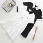 Short-sleeve Embroidered Polo Dress