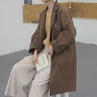 Open-front Notch Lapel Coat