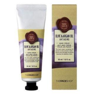 The Face Shop - Olive & Argan Oil Antiaging Hand Cream 50ml