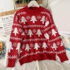 Christmax-print Loose-fit Sweater