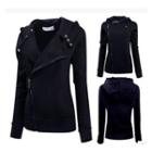 Hooded Zip Biker Jacket