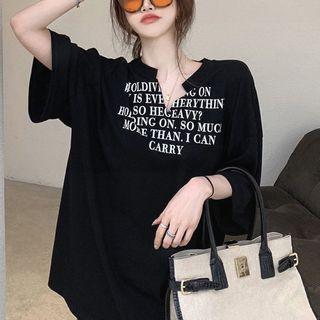Details Printed Loose T-shirt