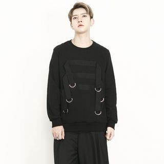Strap-accent Long-sleeve T-shirt