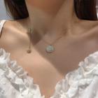 Smiley Shell Pendant Alloy Choker Gold - One Size