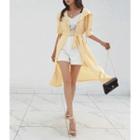 Hooded Belted Long Shirtdress