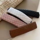 Quilted Faux Leather Hair Clip