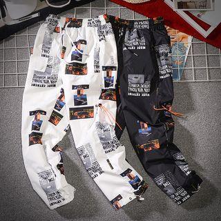 Print Drawstring Pants