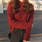 Mock-neck Sweater Red - One Size