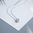 925 Sterling Silver Cage Pendant Necklace