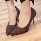 Furry Pointed Pumps