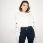 Grommet Crop Pullover