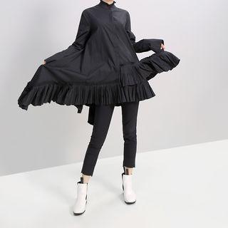 Black Asymmetrical Shirtdress