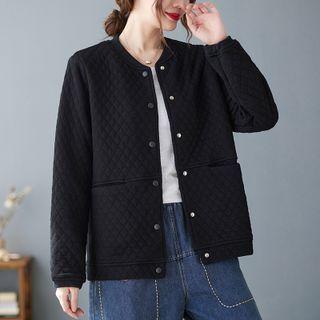 Long-sleeve Argyle Baseball Jacket