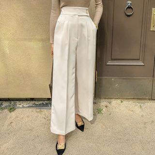 Mid-rise Wide Dress Pants