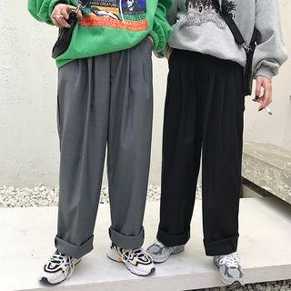 Couple Matching High Waist Wide-leg Pants