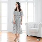 Floral Print High-waist Jumpsuit